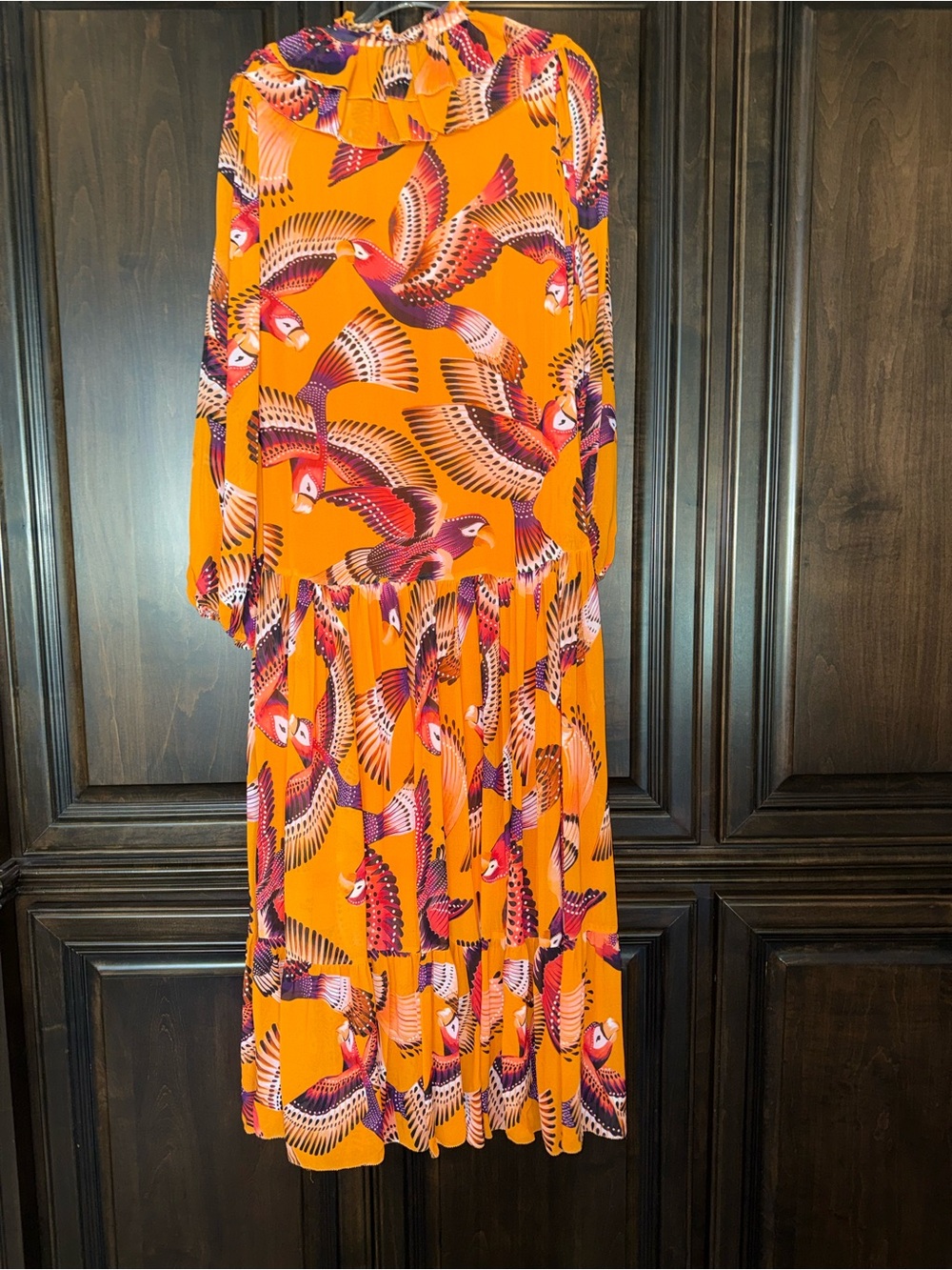 FARM Rio Orange Bird-Print Maxi Dress - Picture 14 of 16